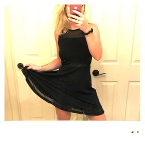 All black midi dress